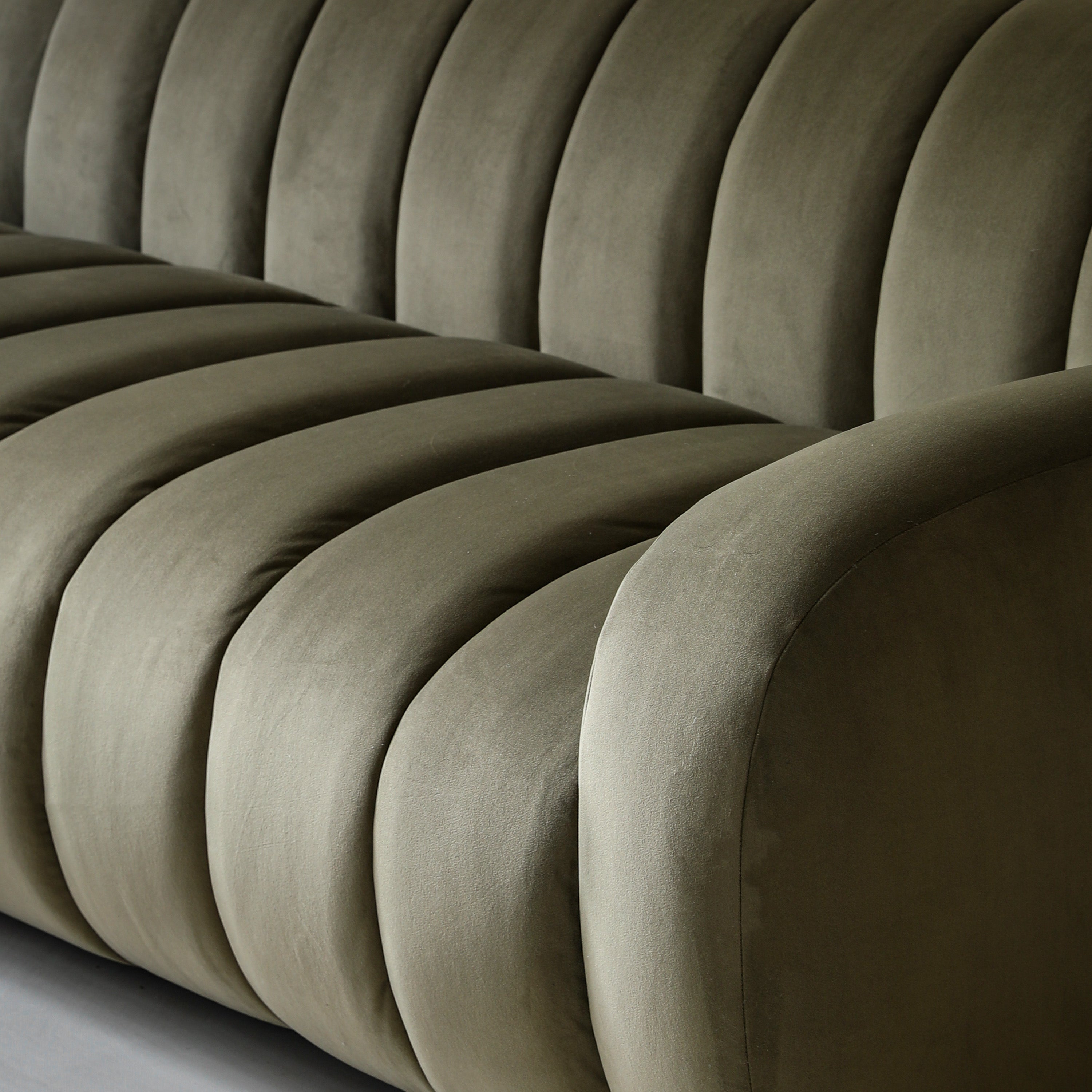 Russo Moss Green Bubble Sofa | 3 Seater